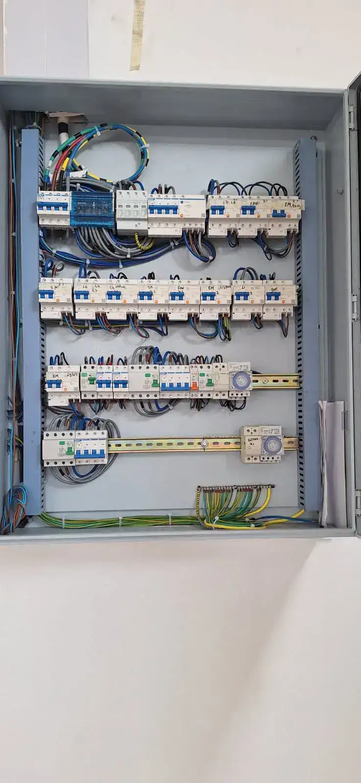 Organized electrical control panel